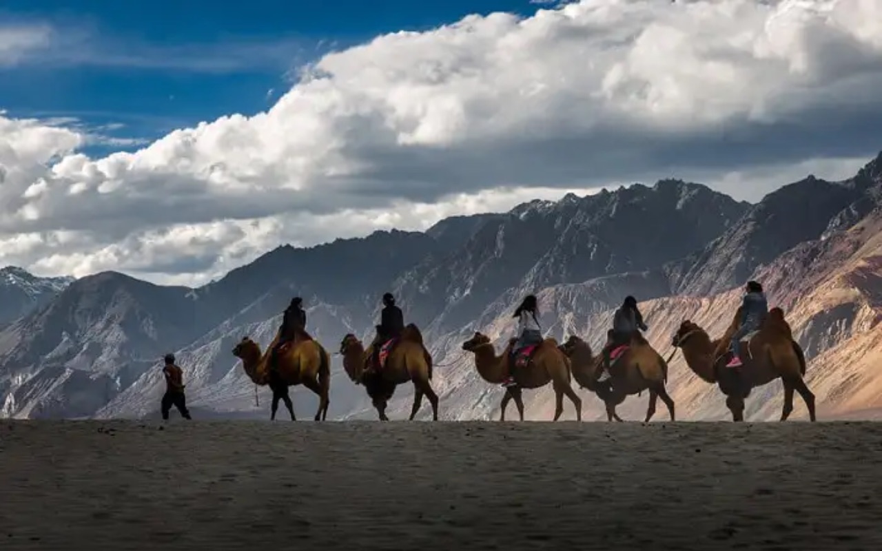 Camel ride at Hunder